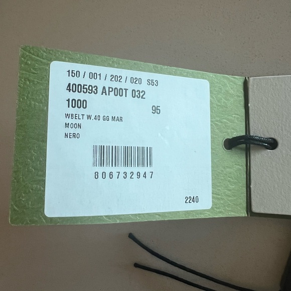 Gucci Marmont 2015 Re-Edition Wide Black Belt, Antique Brass GG. Size 90. - Picture 9 of 14